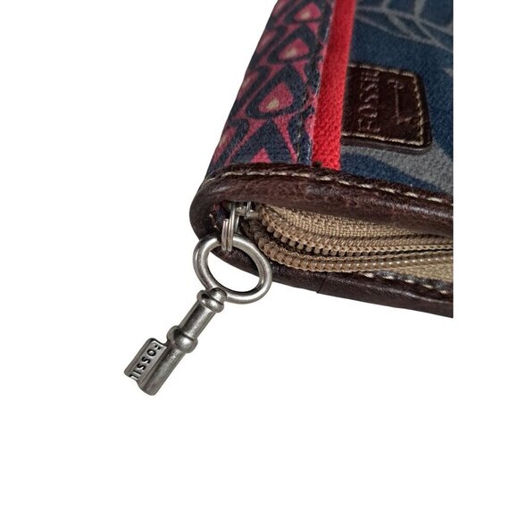 FOSSIL Key Per Tablet Book Kindle Cover/Organizer Canvas Floral Zip Closure - Picture 2 of 12